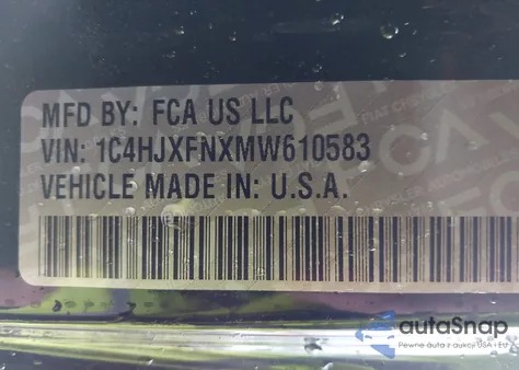 2021 Jeep Wrangler Unlimited Rubicon 4X4 z USA, uszkodzony, nr VIN 1C4HJXFNXMW610583